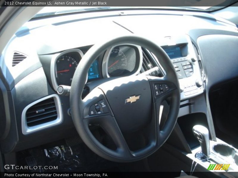 Ashen Gray Metallic / Jet Black 2012 Chevrolet Equinox LS
