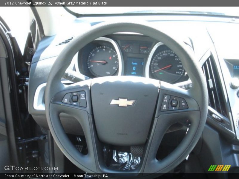 Ashen Gray Metallic / Jet Black 2012 Chevrolet Equinox LS