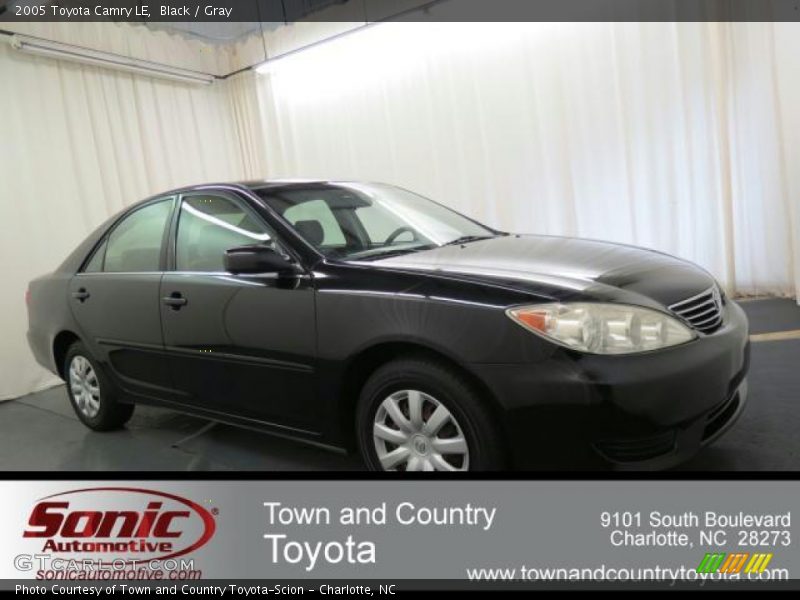 Black / Gray 2005 Toyota Camry LE