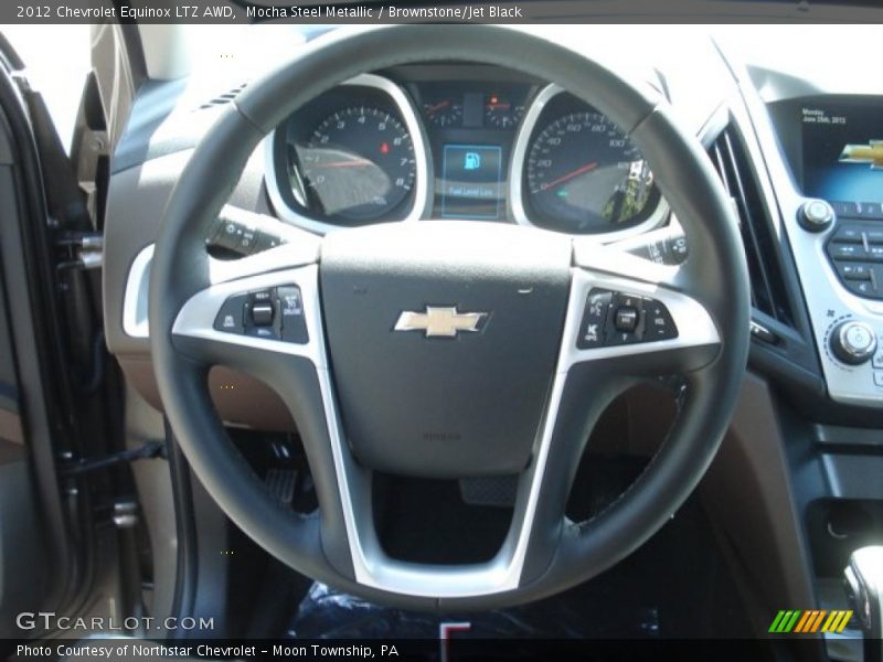 Mocha Steel Metallic / Brownstone/Jet Black 2012 Chevrolet Equinox LTZ AWD