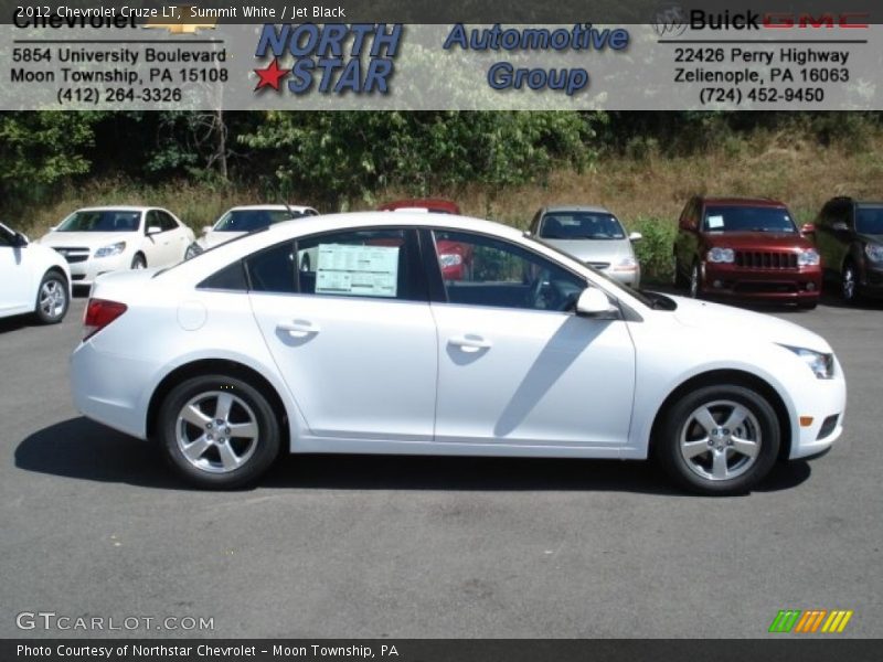 Summit White / Jet Black 2012 Chevrolet Cruze LT