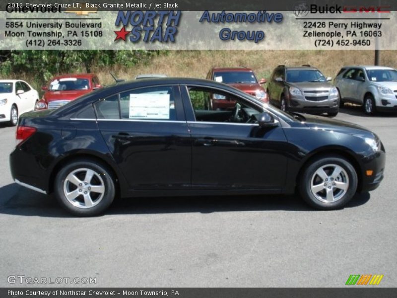 Black Granite Metallic / Jet Black 2012 Chevrolet Cruze LT
