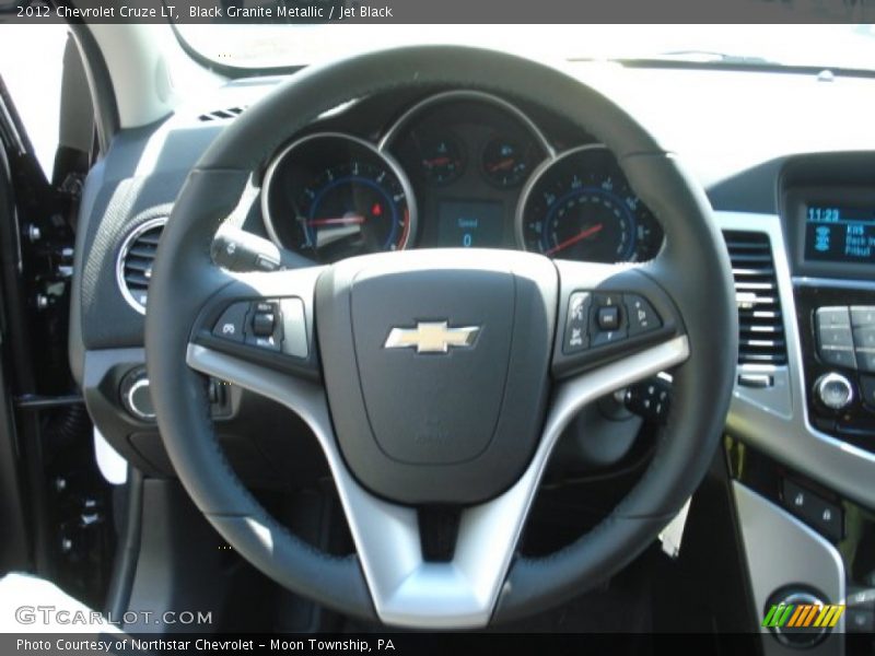 Black Granite Metallic / Jet Black 2012 Chevrolet Cruze LT