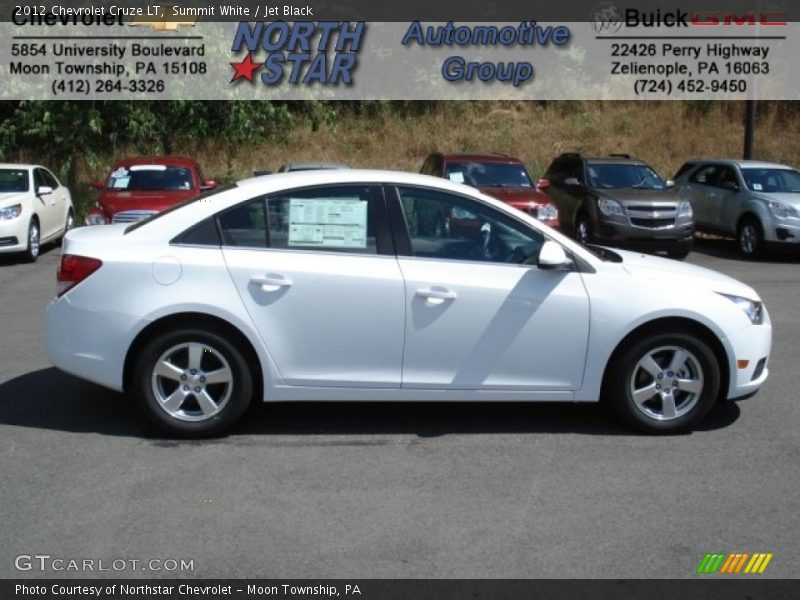 Summit White / Jet Black 2012 Chevrolet Cruze LT