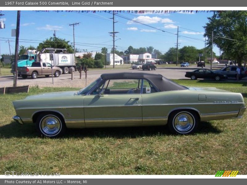  1967 Galaxie 500 Convertible Lime Gold