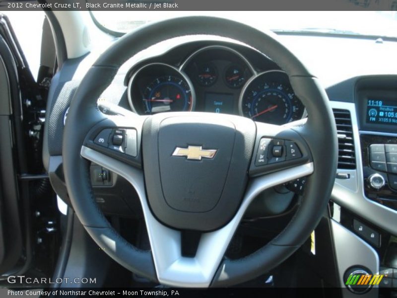 Black Granite Metallic / Jet Black 2012 Chevrolet Cruze LT