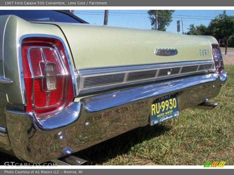 Lime Gold / Parchment 1967 Ford Galaxie 500 Convertible
