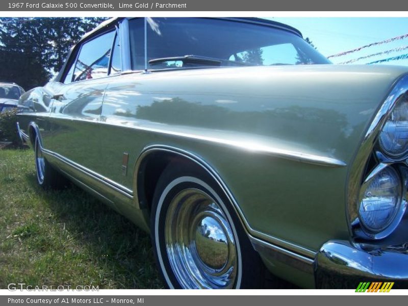 Lime Gold / Parchment 1967 Ford Galaxie 500 Convertible