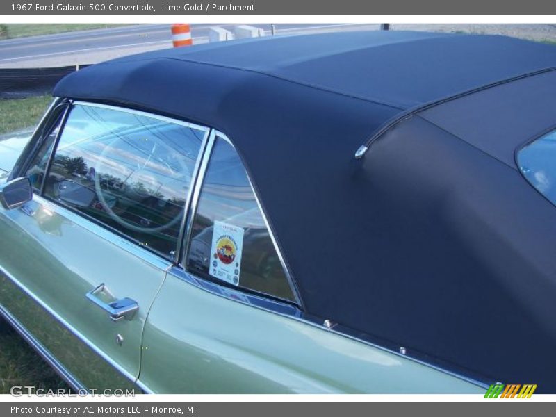 Lime Gold / Parchment 1967 Ford Galaxie 500 Convertible