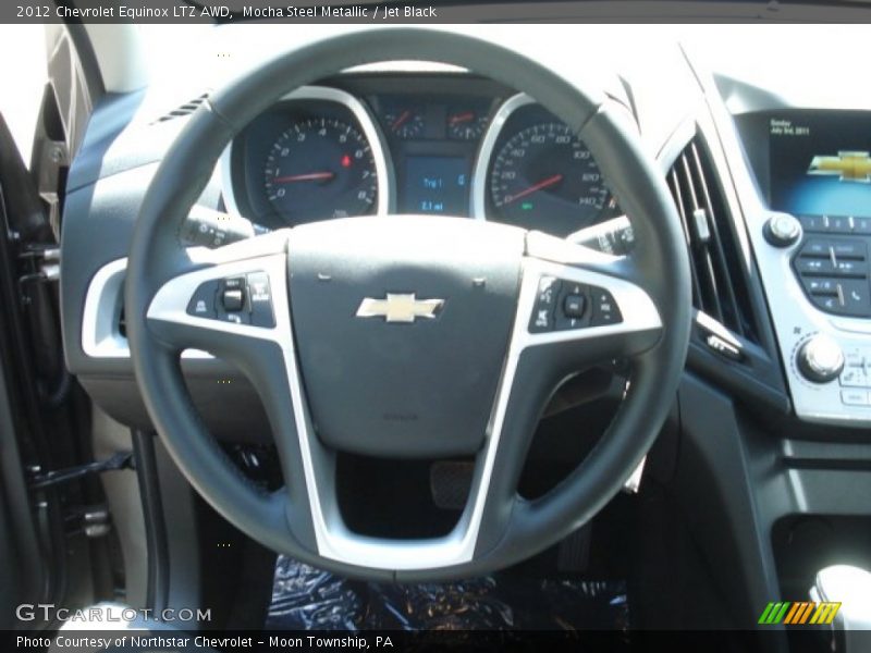 Mocha Steel Metallic / Jet Black 2012 Chevrolet Equinox LTZ AWD