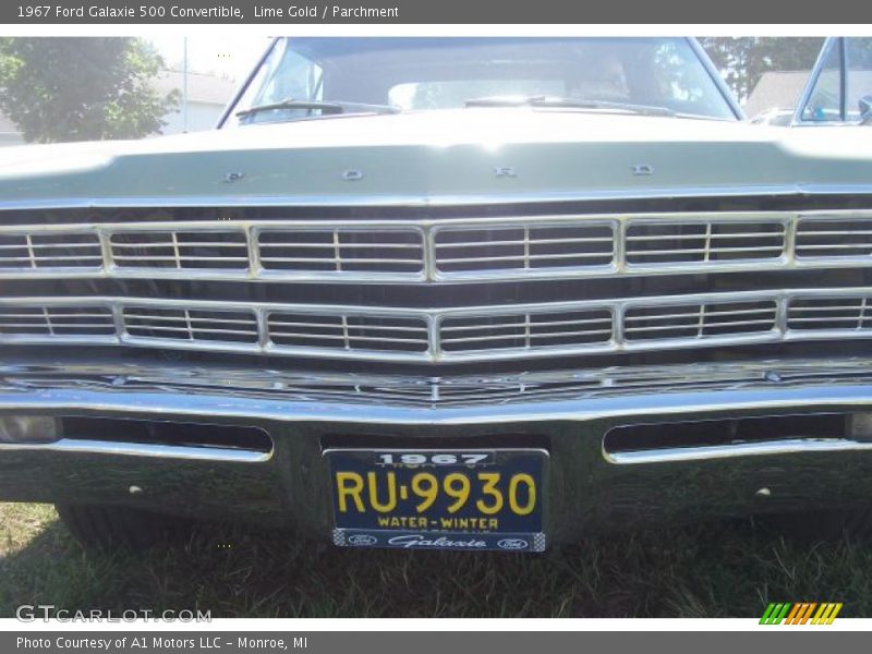 Lime Gold / Parchment 1967 Ford Galaxie 500 Convertible
