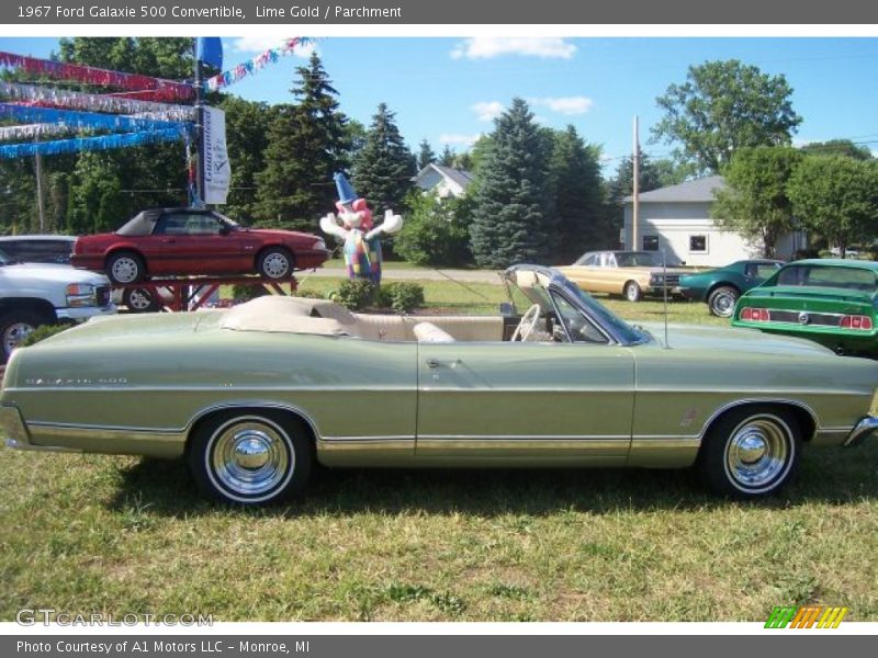 Lime Gold / Parchment 1967 Ford Galaxie 500 Convertible