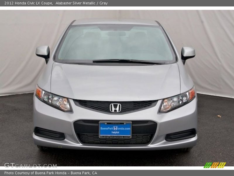 Alabaster Silver Metallic / Gray 2012 Honda Civic LX Coupe