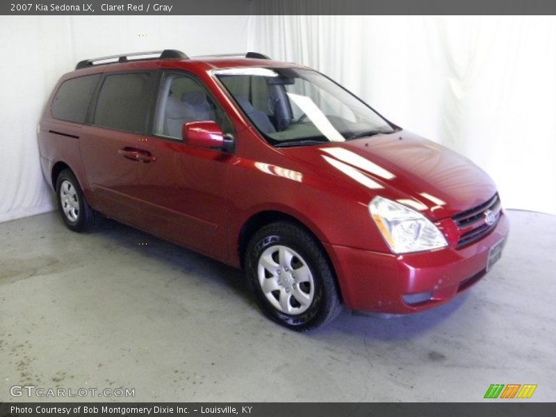 Claret Red / Gray 2007 Kia Sedona LX