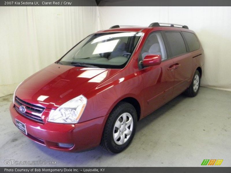 Claret Red / Gray 2007 Kia Sedona LX