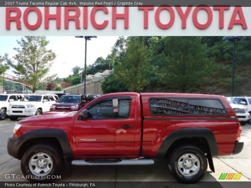 Impulse Red Pearl / Graphite Gray 2007 Toyota Tacoma Regular Cab 4x4