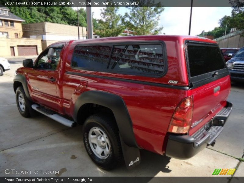 Impulse Red Pearl / Graphite Gray 2007 Toyota Tacoma Regular Cab 4x4