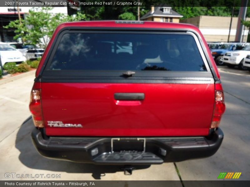 Impulse Red Pearl / Graphite Gray 2007 Toyota Tacoma Regular Cab 4x4