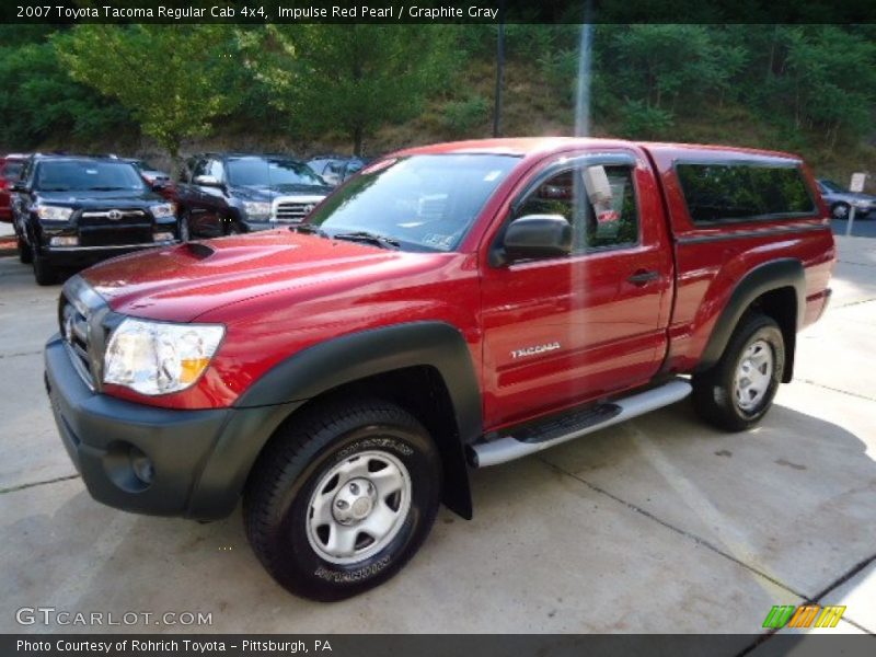 Impulse Red Pearl / Graphite Gray 2007 Toyota Tacoma Regular Cab 4x4