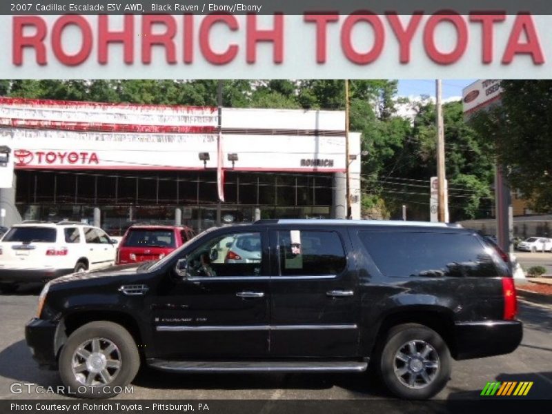 Black Raven / Ebony/Ebony 2007 Cadillac Escalade ESV AWD