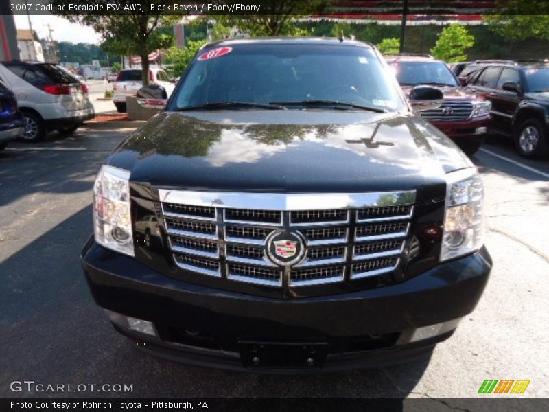 Black Raven / Ebony/Ebony 2007 Cadillac Escalade ESV AWD