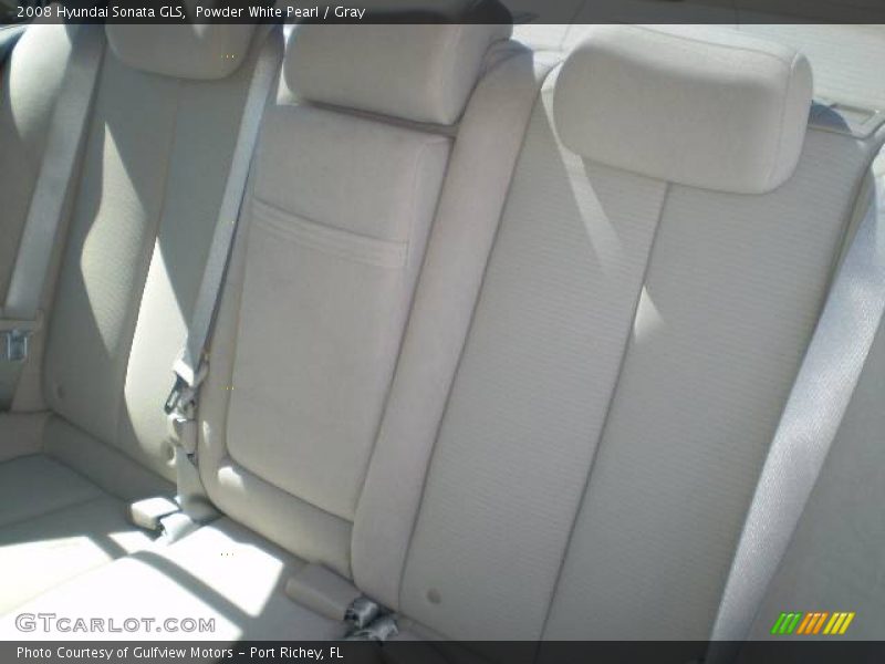 Powder White Pearl / Gray 2008 Hyundai Sonata GLS