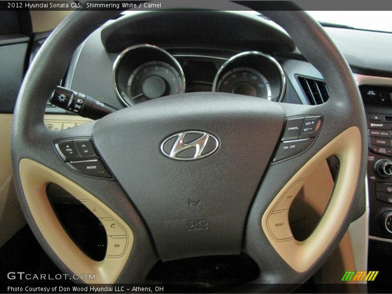 Shimmering White / Camel 2012 Hyundai Sonata GLS