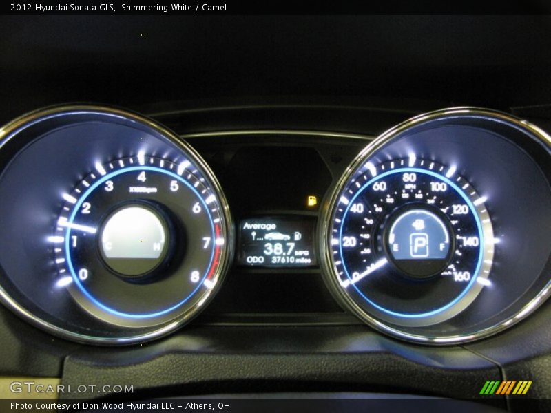 Shimmering White / Camel 2012 Hyundai Sonata GLS
