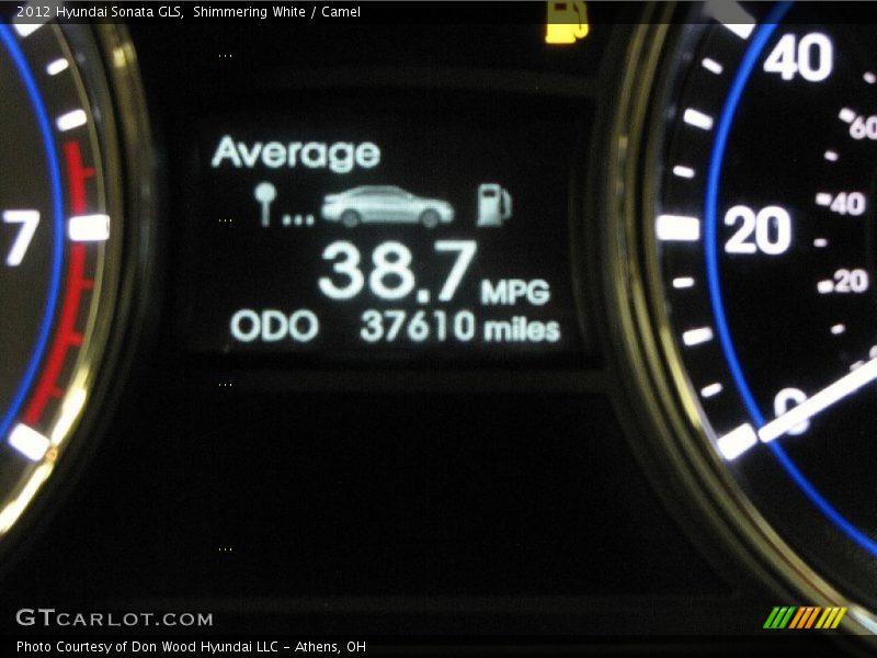 Shimmering White / Camel 2012 Hyundai Sonata GLS