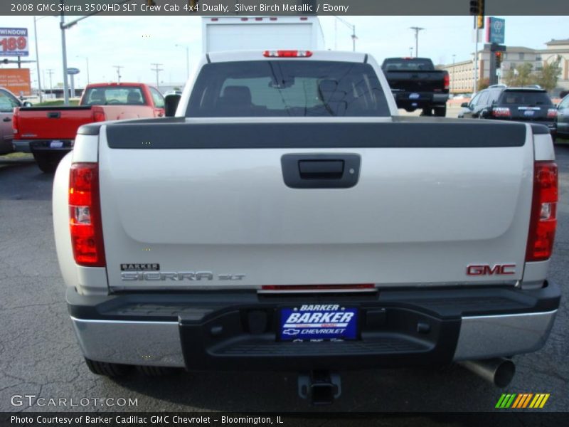 Silver Birch Metallic / Ebony 2008 GMC Sierra 3500HD SLT Crew Cab 4x4 Dually