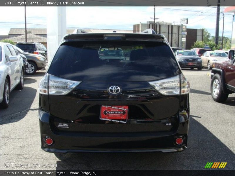 Black / Dark Charcoal 2011 Toyota Sienna SE