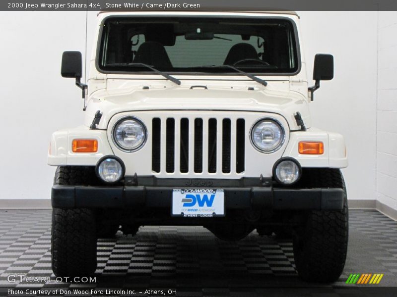 Stone White / Camel/Dark Green 2000 Jeep Wrangler Sahara 4x4