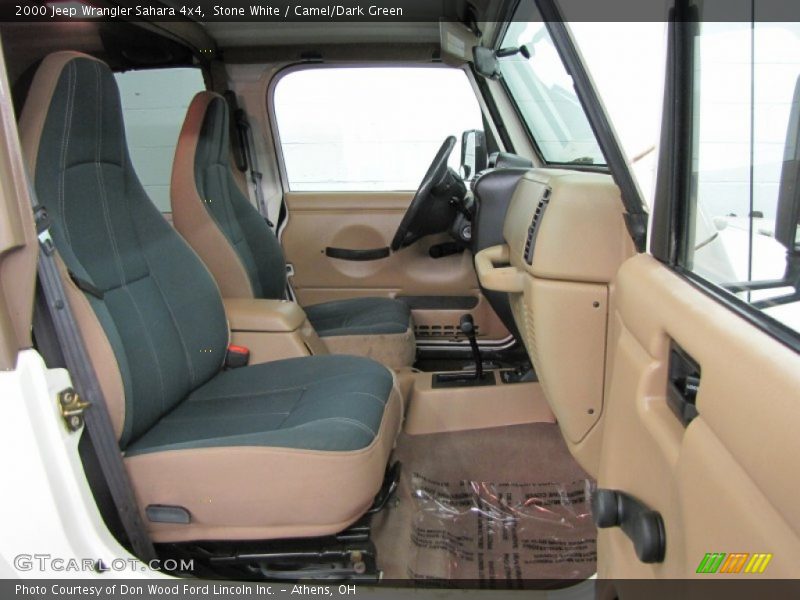 Stone White / Camel/Dark Green 2000 Jeep Wrangler Sahara 4x4