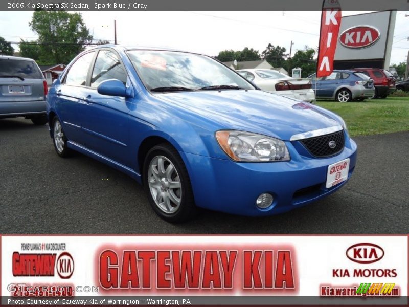 Spark Blue / Gray 2006 Kia Spectra SX Sedan