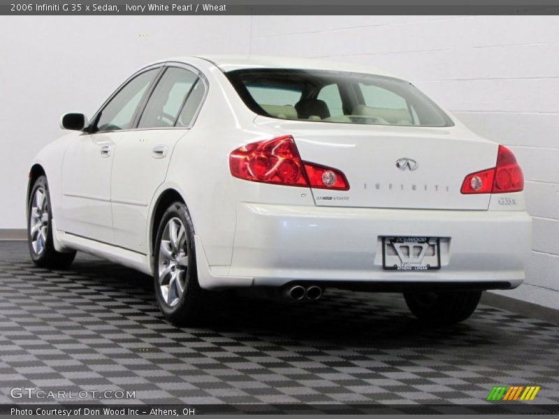 Ivory White Pearl / Wheat 2006 Infiniti G 35 x Sedan
