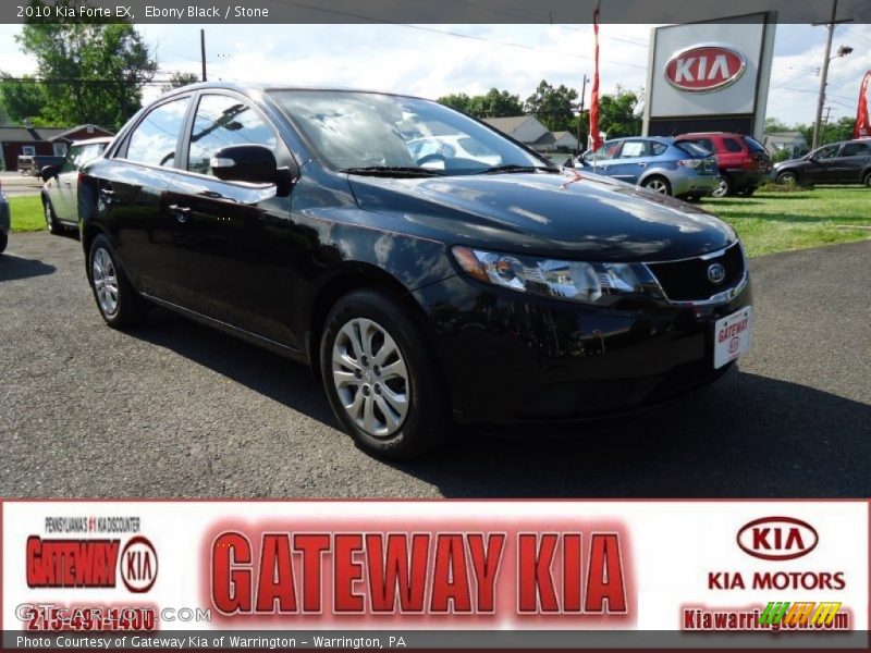 Ebony Black / Stone 2010 Kia Forte EX