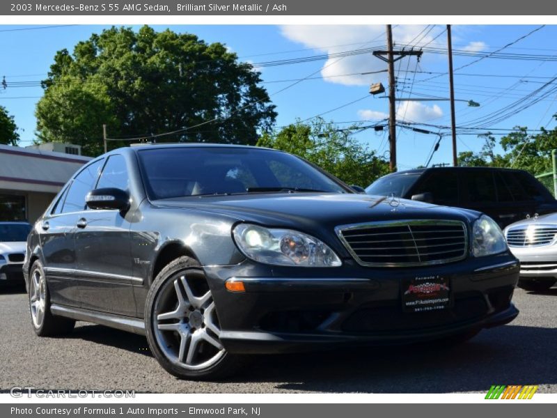 Brilliant Silver Metallic / Ash 2003 Mercedes-Benz S 55 AMG Sedan