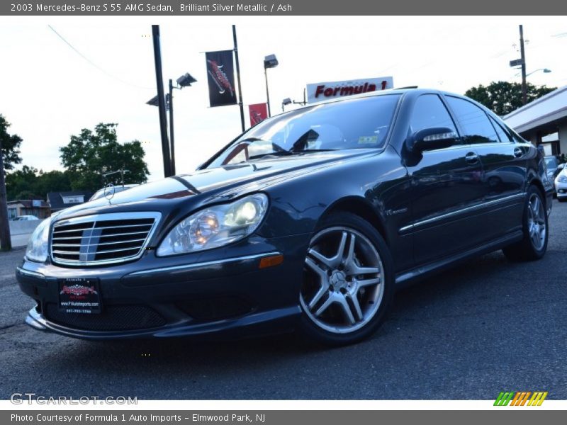 Brilliant Silver Metallic / Ash 2003 Mercedes-Benz S 55 AMG Sedan