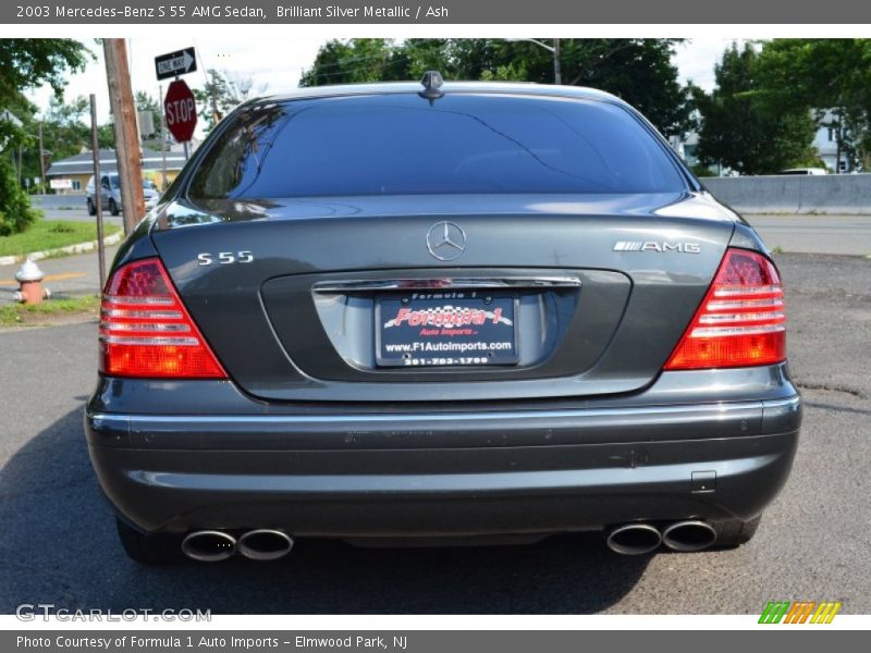 Brilliant Silver Metallic / Ash 2003 Mercedes-Benz S 55 AMG Sedan