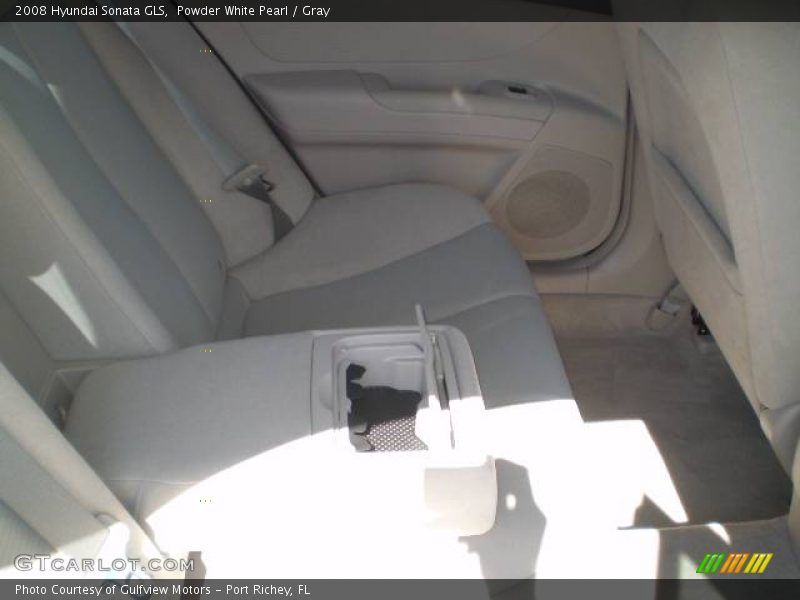 Powder White Pearl / Gray 2008 Hyundai Sonata GLS
