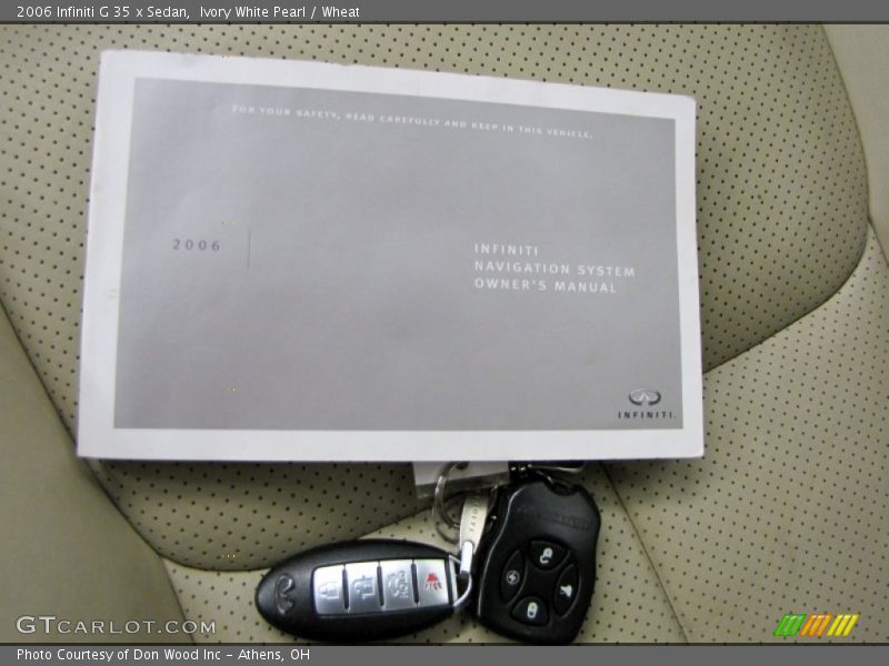 Ivory White Pearl / Wheat 2006 Infiniti G 35 x Sedan