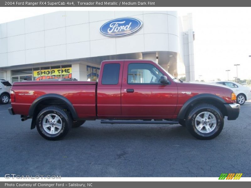 Toreador Red Metallic / Medium Dark Flint 2004 Ford Ranger FX4 SuperCab 4x4