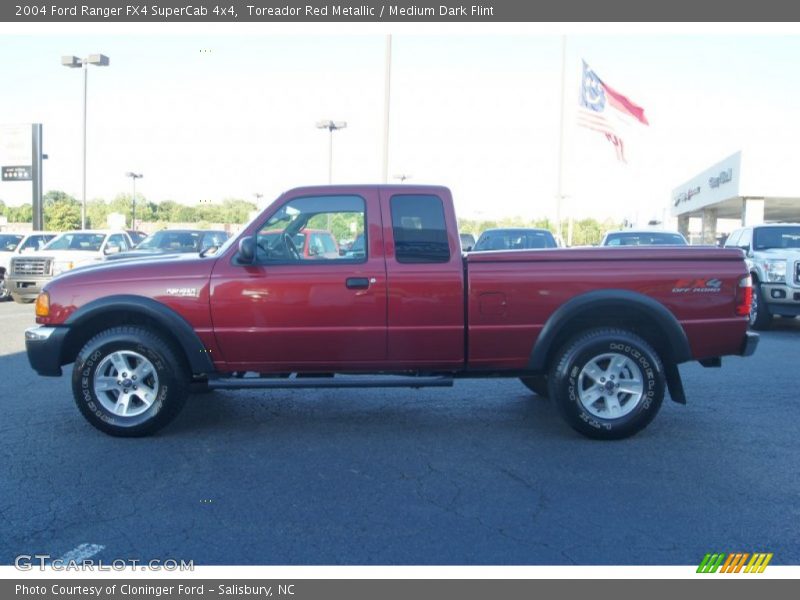 Toreador Red Metallic / Medium Dark Flint 2004 Ford Ranger FX4 SuperCab 4x4