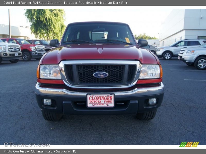 Toreador Red Metallic / Medium Dark Flint 2004 Ford Ranger FX4 SuperCab 4x4