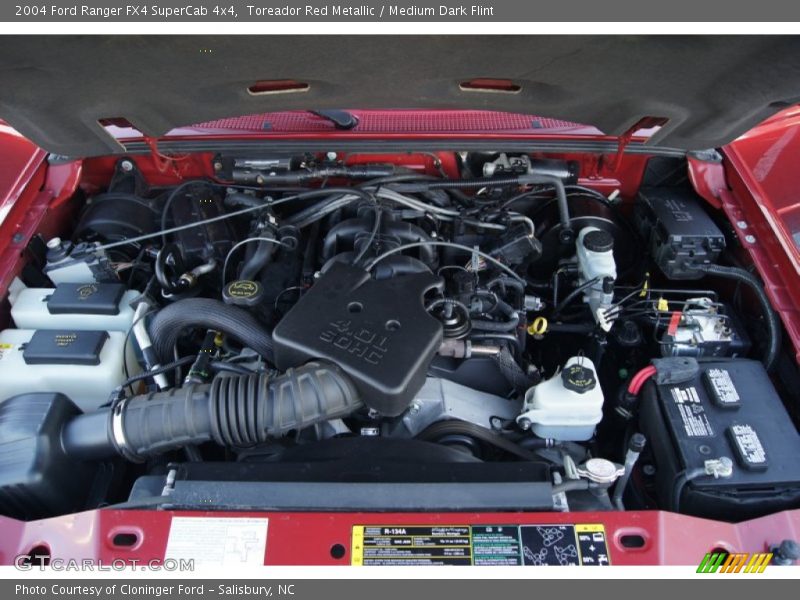 Toreador Red Metallic / Medium Dark Flint 2004 Ford Ranger FX4 SuperCab 4x4
