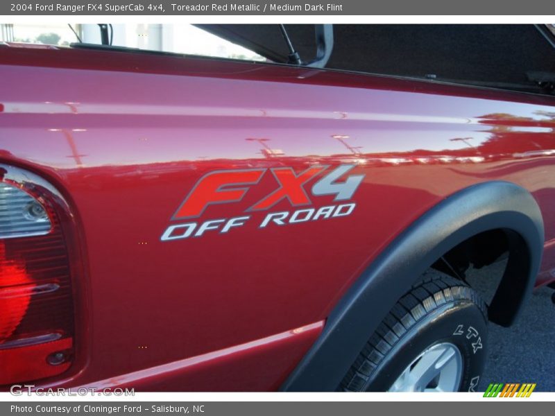 Toreador Red Metallic / Medium Dark Flint 2004 Ford Ranger FX4 SuperCab 4x4