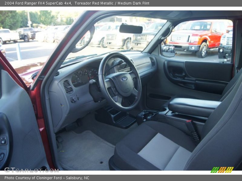 Toreador Red Metallic / Medium Dark Flint 2004 Ford Ranger FX4 SuperCab 4x4