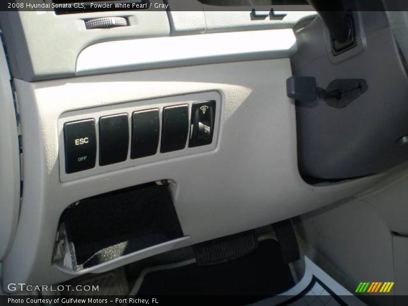 Powder White Pearl / Gray 2008 Hyundai Sonata GLS