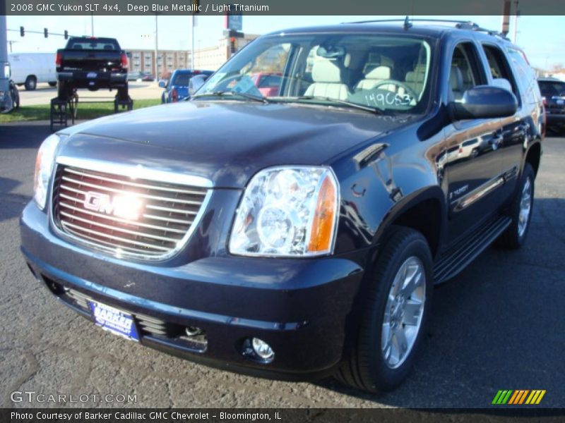 Deep Blue Metallic / Light Titanium 2008 GMC Yukon SLT 4x4