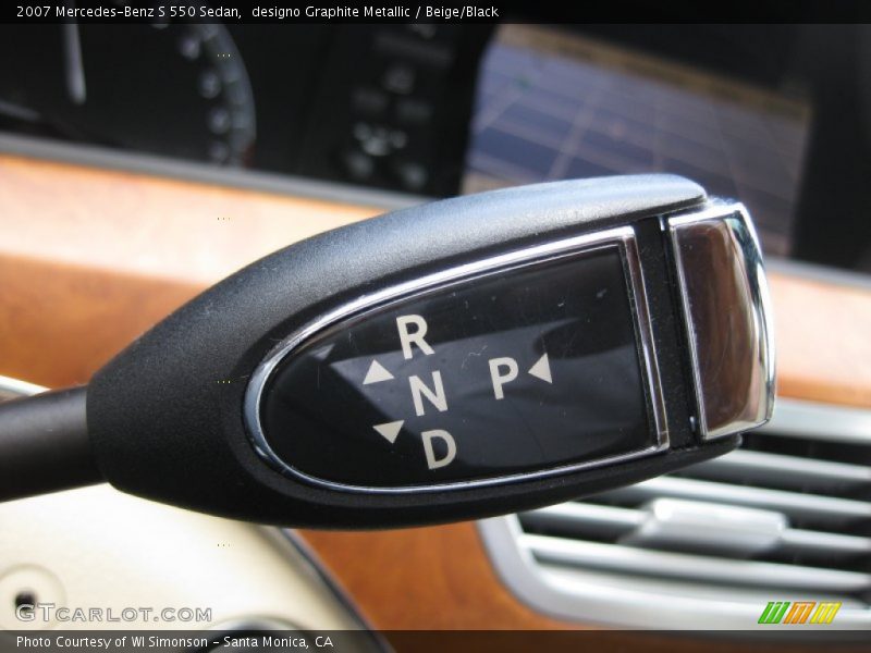  2007 S 550 Sedan 7 Speed Automatic Shifter